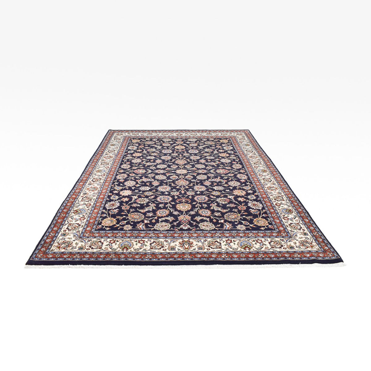 Alfombra persa - Clásica - Real - 346 x 246 cm - azul oscuro