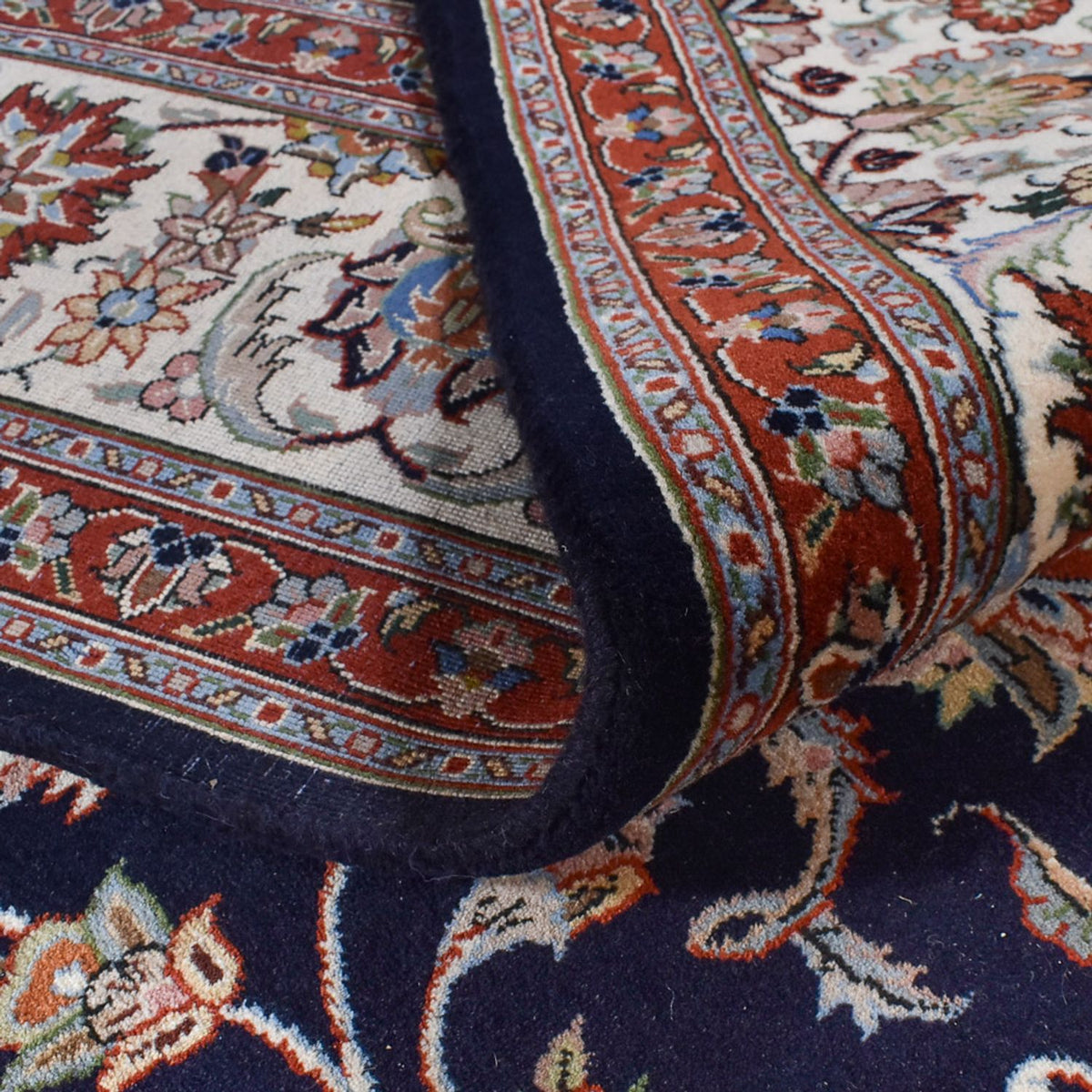 Alfombra persa - Clásica - Real - 350 x 248 cm - azul oscuro