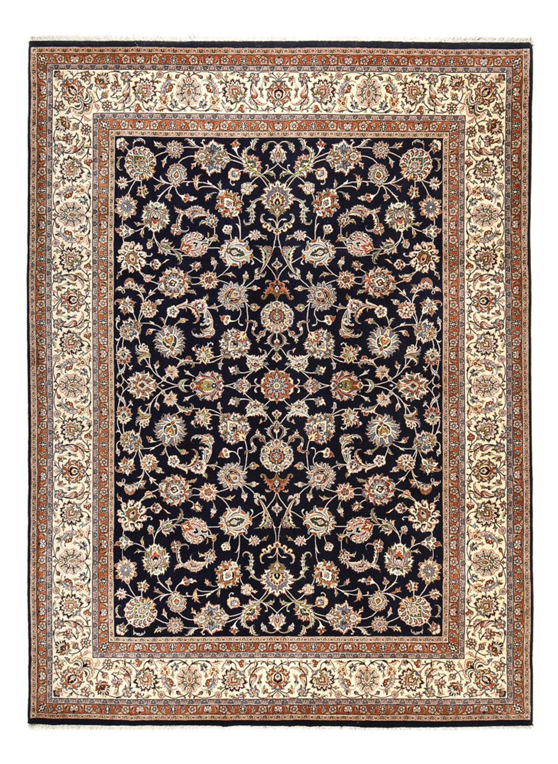 Alfombra persa - Clásica - Real - 400 x 298 cm - azul oscuro
