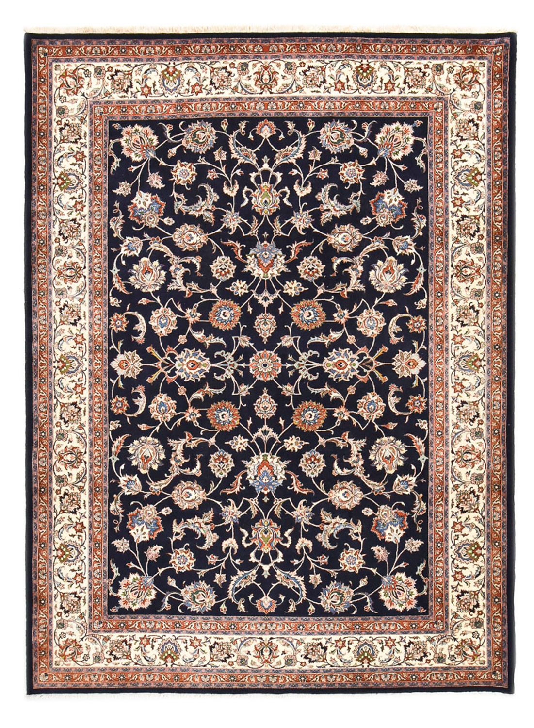 Alfombra persa - Clásica - Real - 343 x 255 cm - azul oscuro