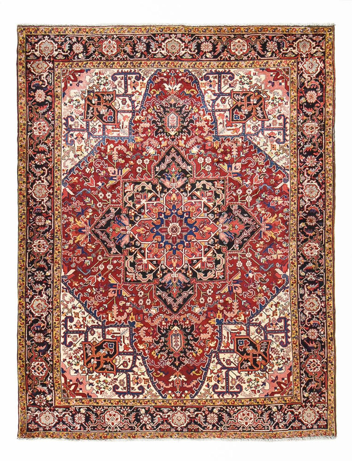 Alfombra persa - Nómada - 335 x 255 cm - rojo burdeos