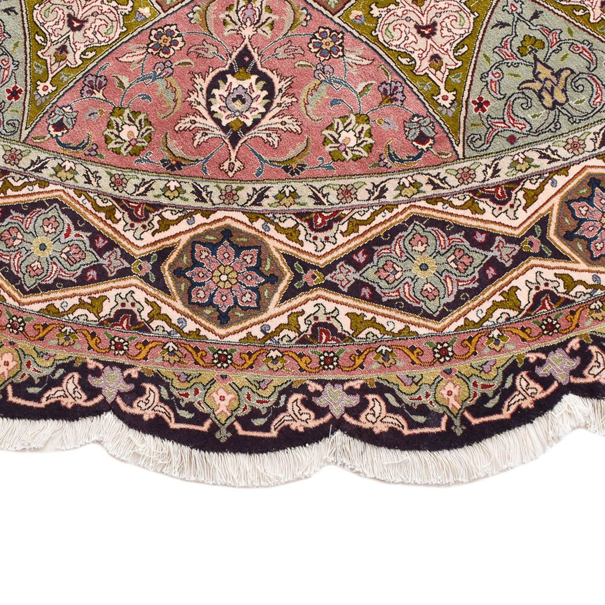 Alfombra Persa - Tabriz - Real redondo  - 250 x 250 cm - multicolor