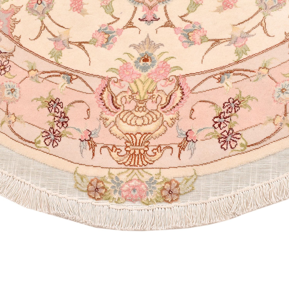 Alfombra Persa - Tabriz - Real redondo  - 143 x 143 cm - salmón