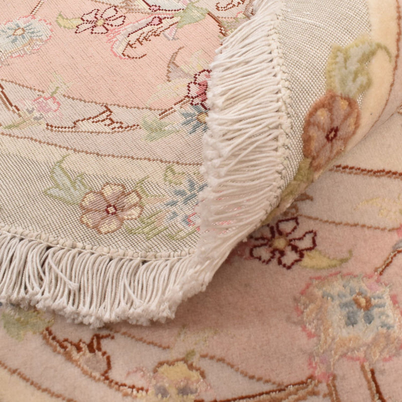 Alfombra Persa - Tabriz - Real redondo  - 143 x 143 cm - salmón