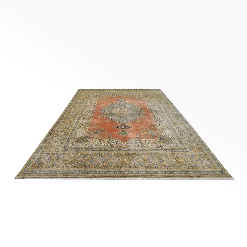 Alfombra persa - Clásica - 410 x 298 cm - verde oliva