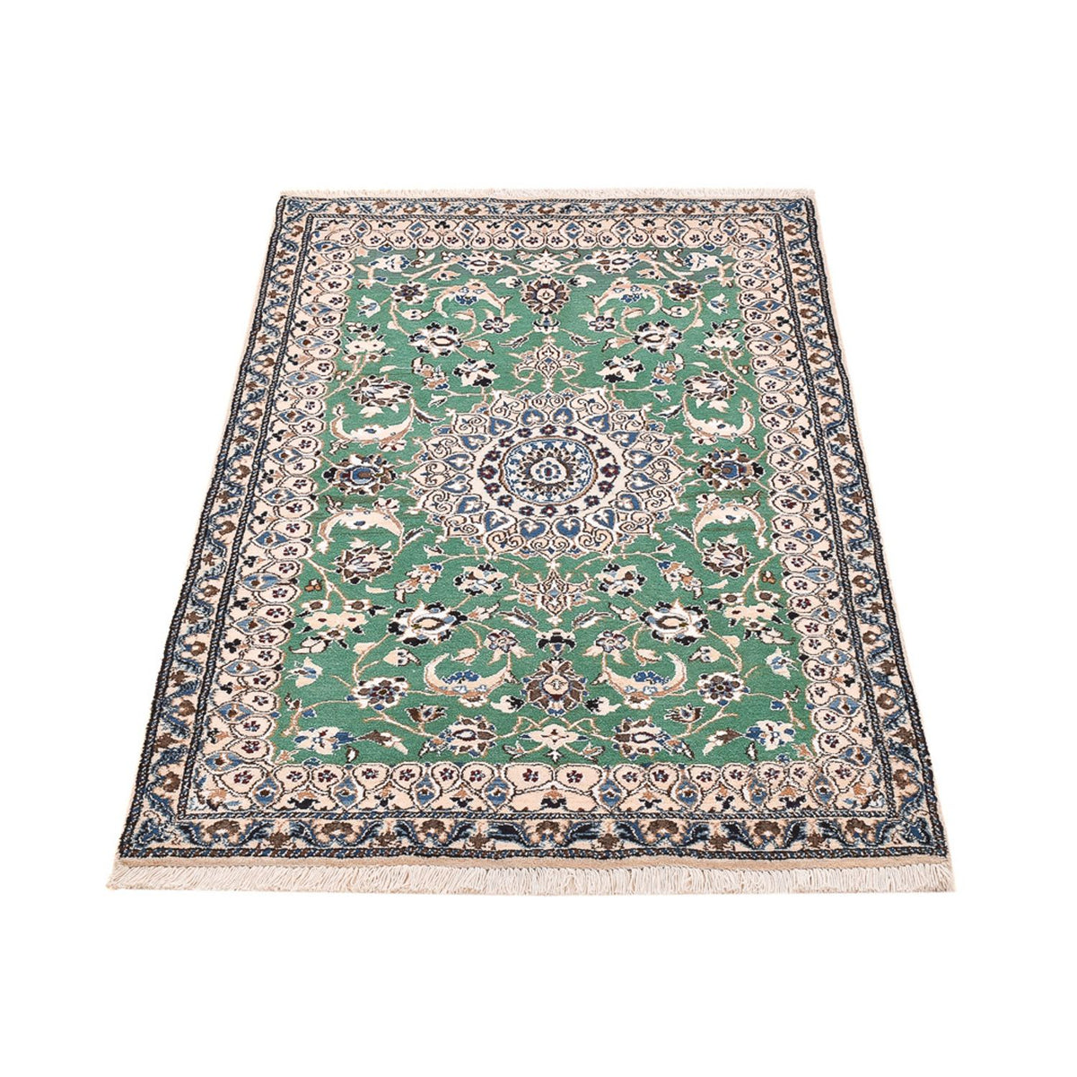 Alfombra Persa - Nain - Real - 140 x 87 cm - verde