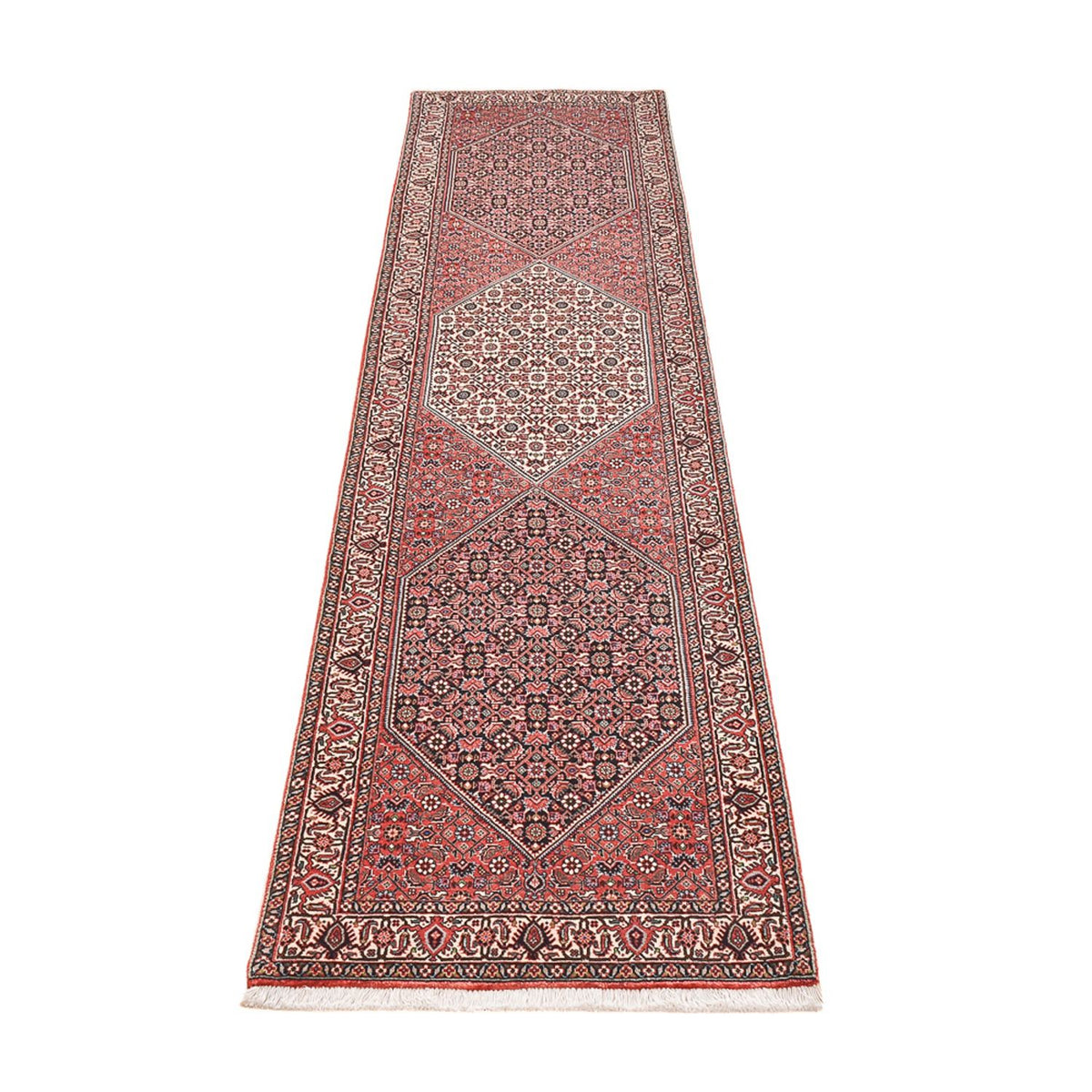Alfombra de pasillo Alfombra persa - Bidjar - 290 x 72 cm - óxido