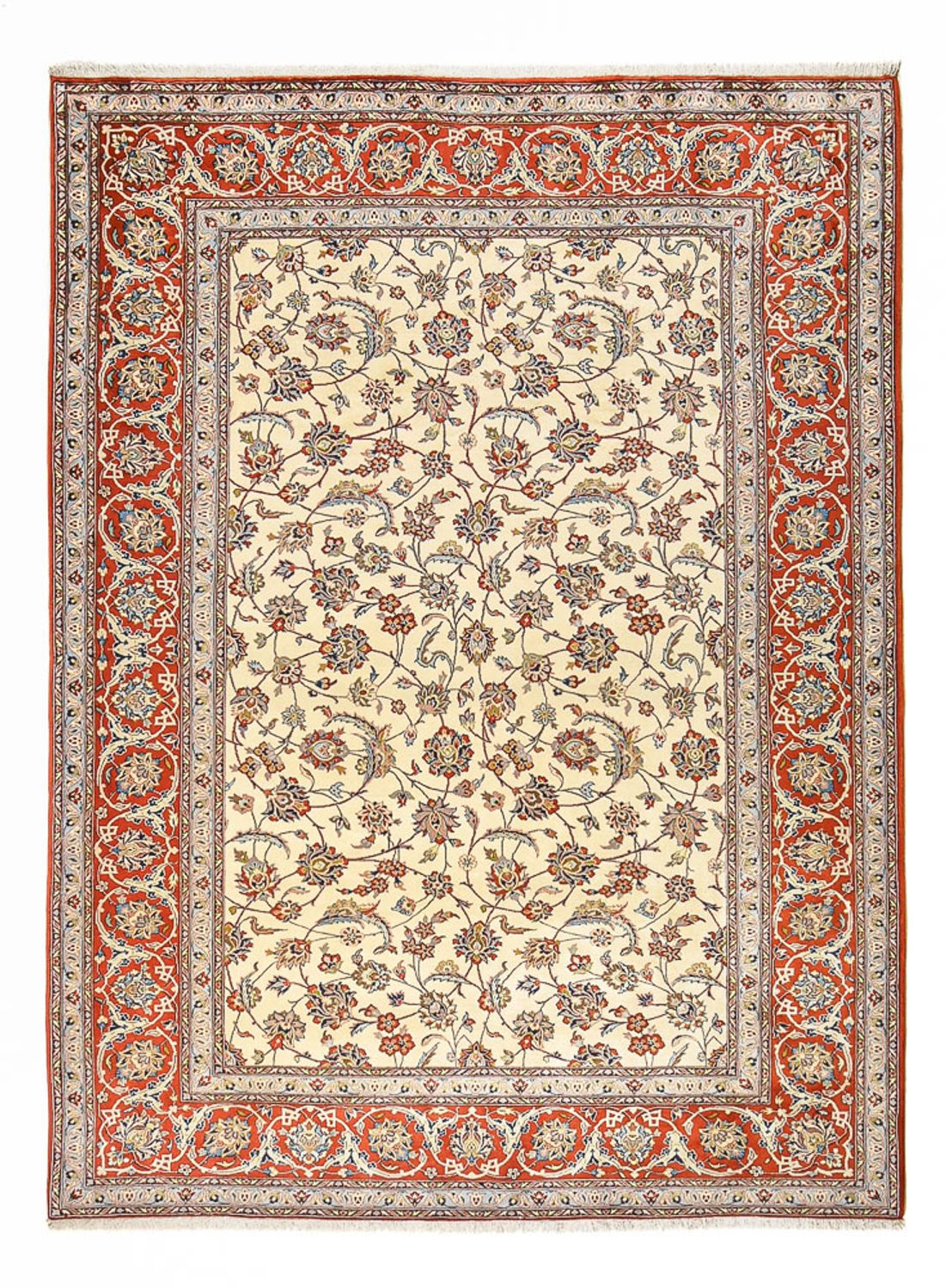 Alfombra Persa - Isfahan - Prima - 367 x 253 cm - beige claro