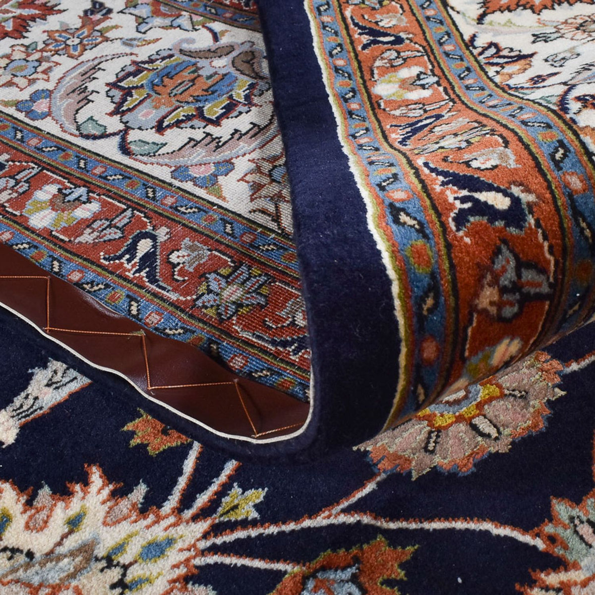 Alfombra persa - Clásica - Real - 345 x 246 cm - azul oscuro