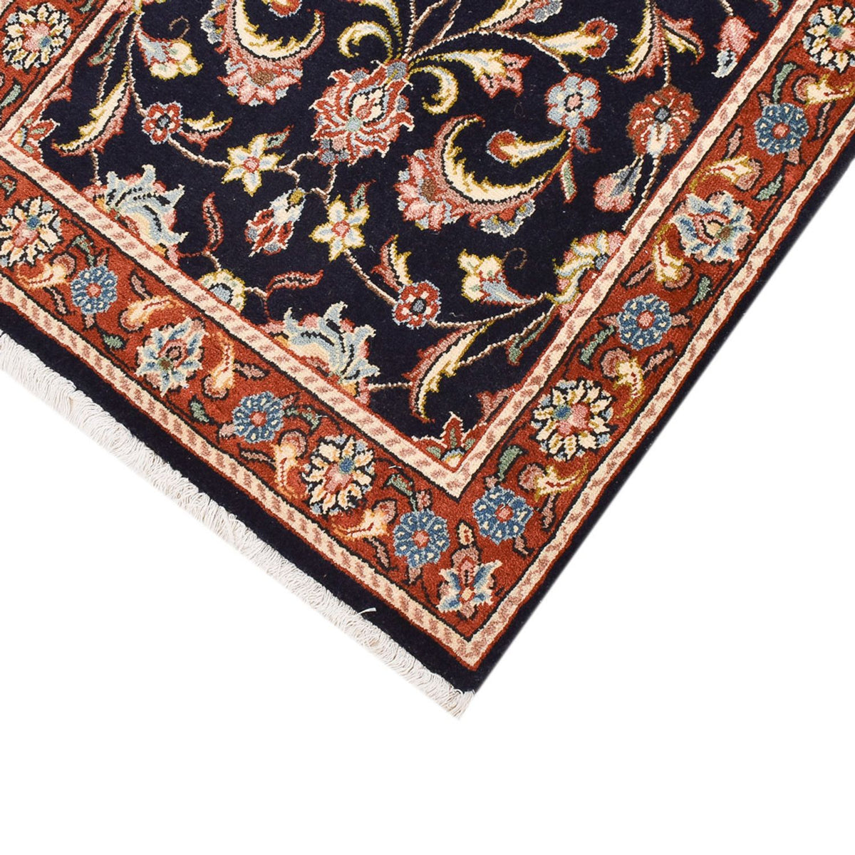 Alfombra de pasillo Alfombra persa - Keshan - 293 x 66 cm - azul oscuro