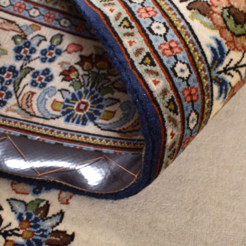 Alfombra Persa - Ghom - Royal - 188 x 130 cm - beige claro