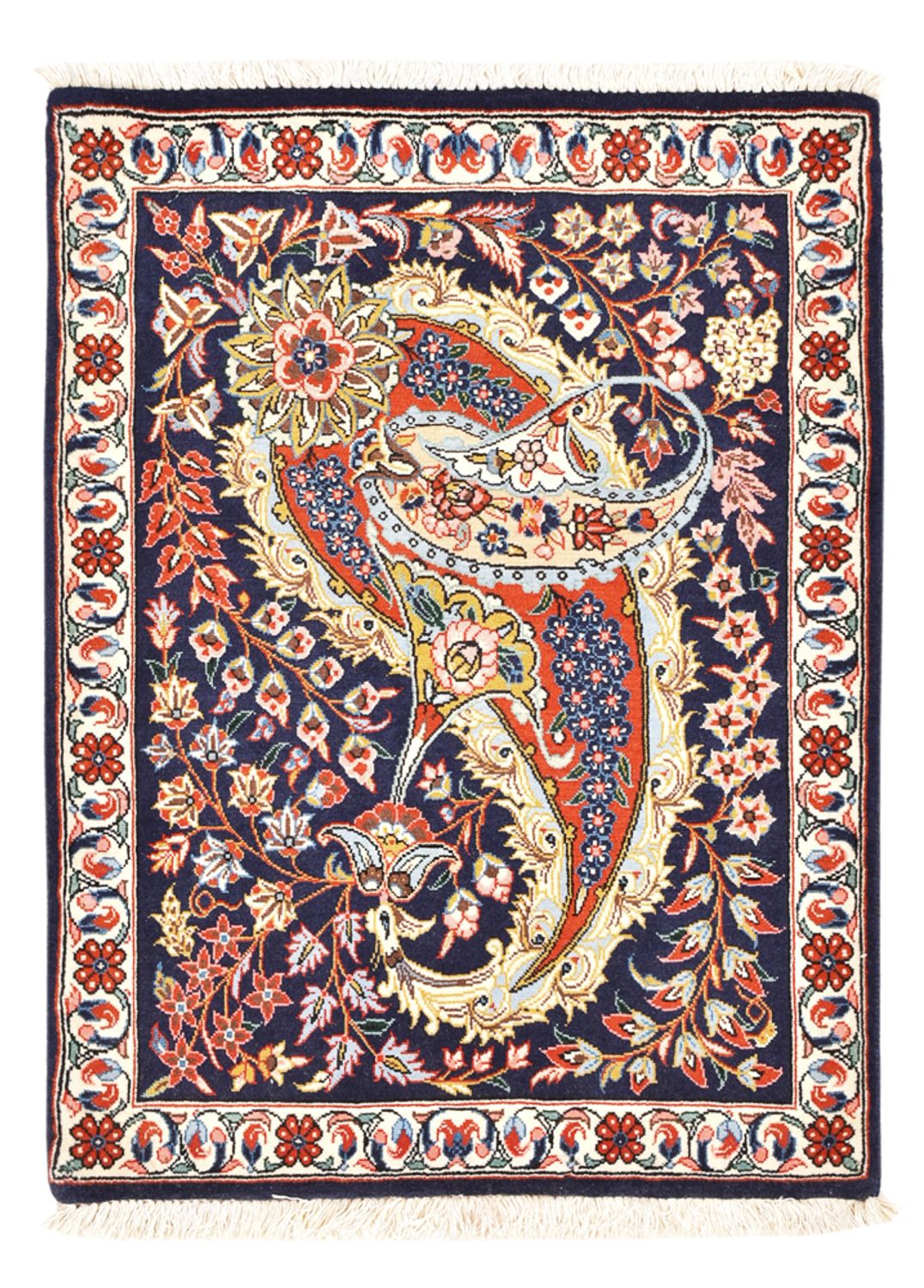 Alfombra persa - Ghom - 84 x 64 cm - multicolor