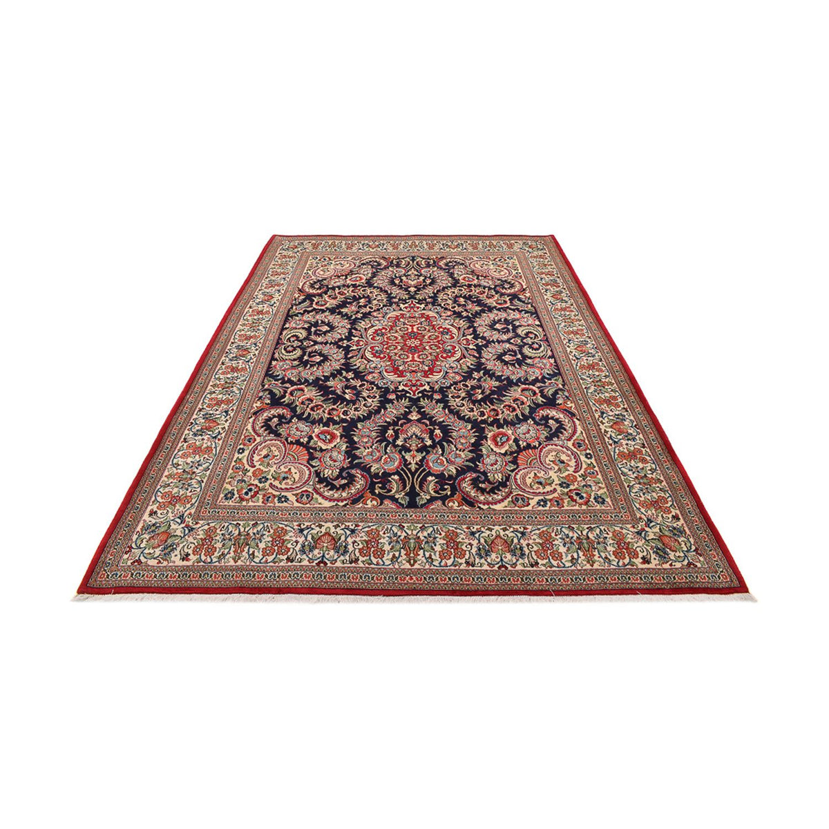 Alfombra persa - Ghom - 300 x 210 cm - azul oscuro