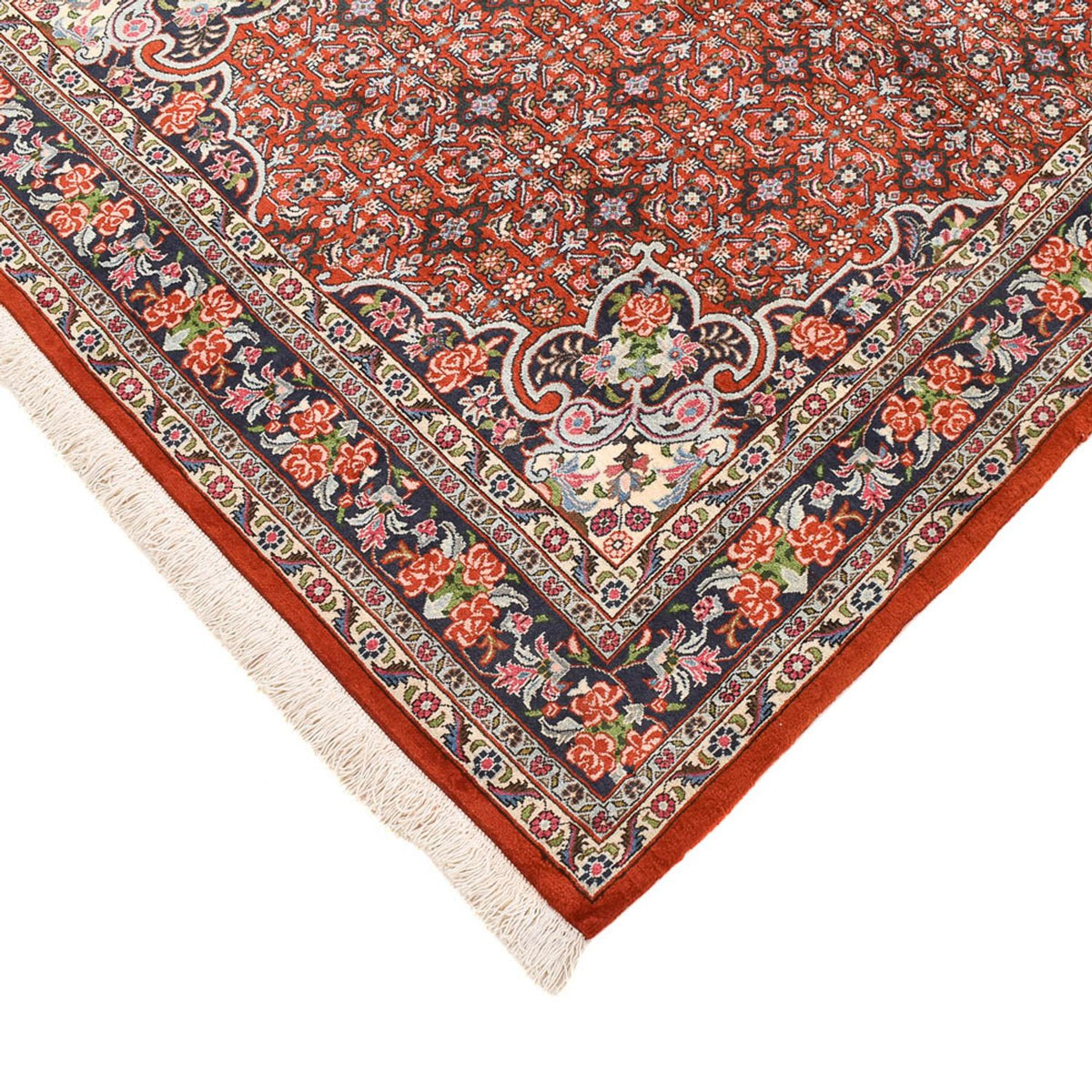 Alfombra persa - Bidjar - 217 x 142 cm - rojo claro