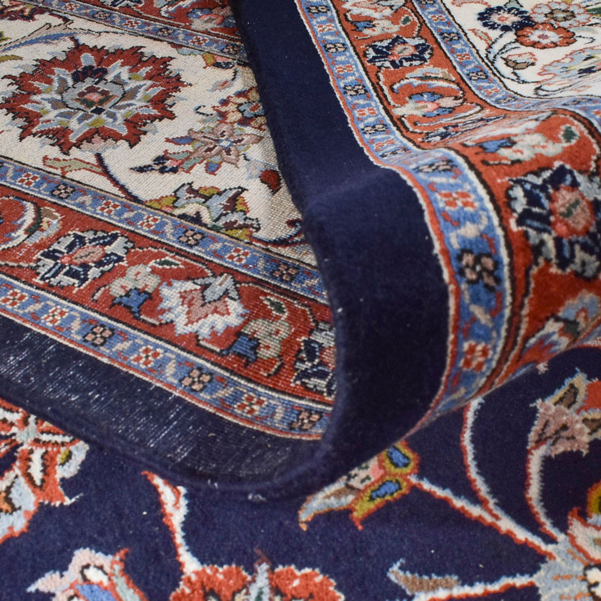 Alfombra persa - Clásica - Real - 343 x 250 cm - azul oscuro