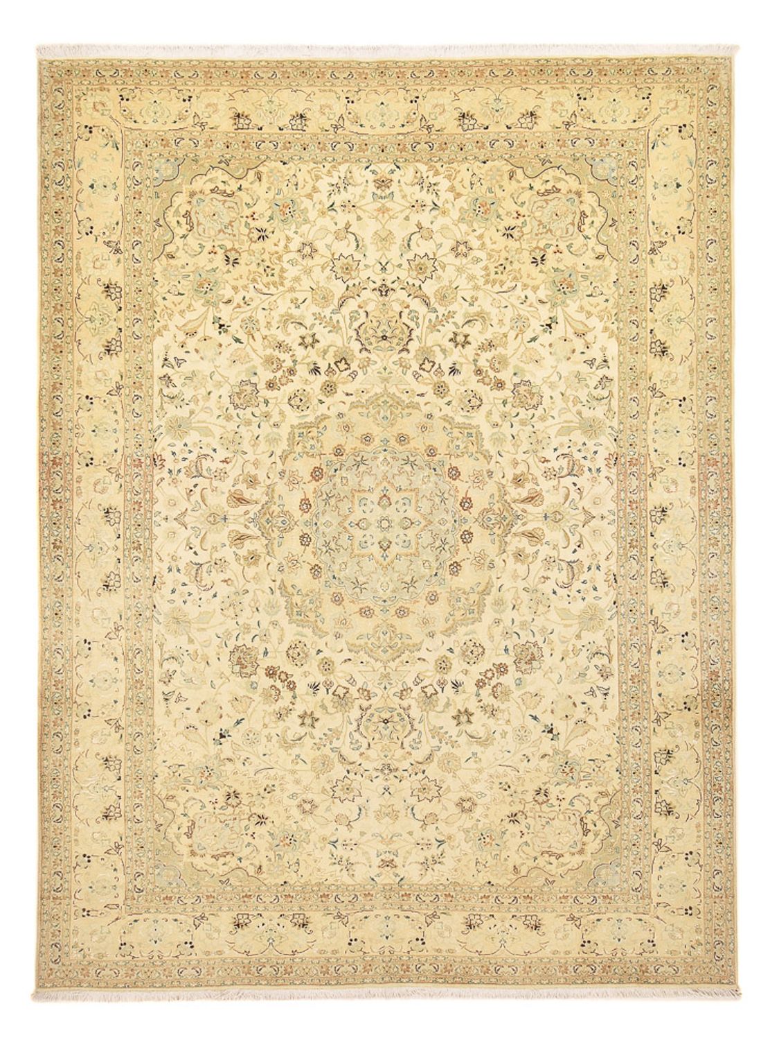 Alfombra Persa - Tabriz - Real - 342 x 252 cm - beige claro