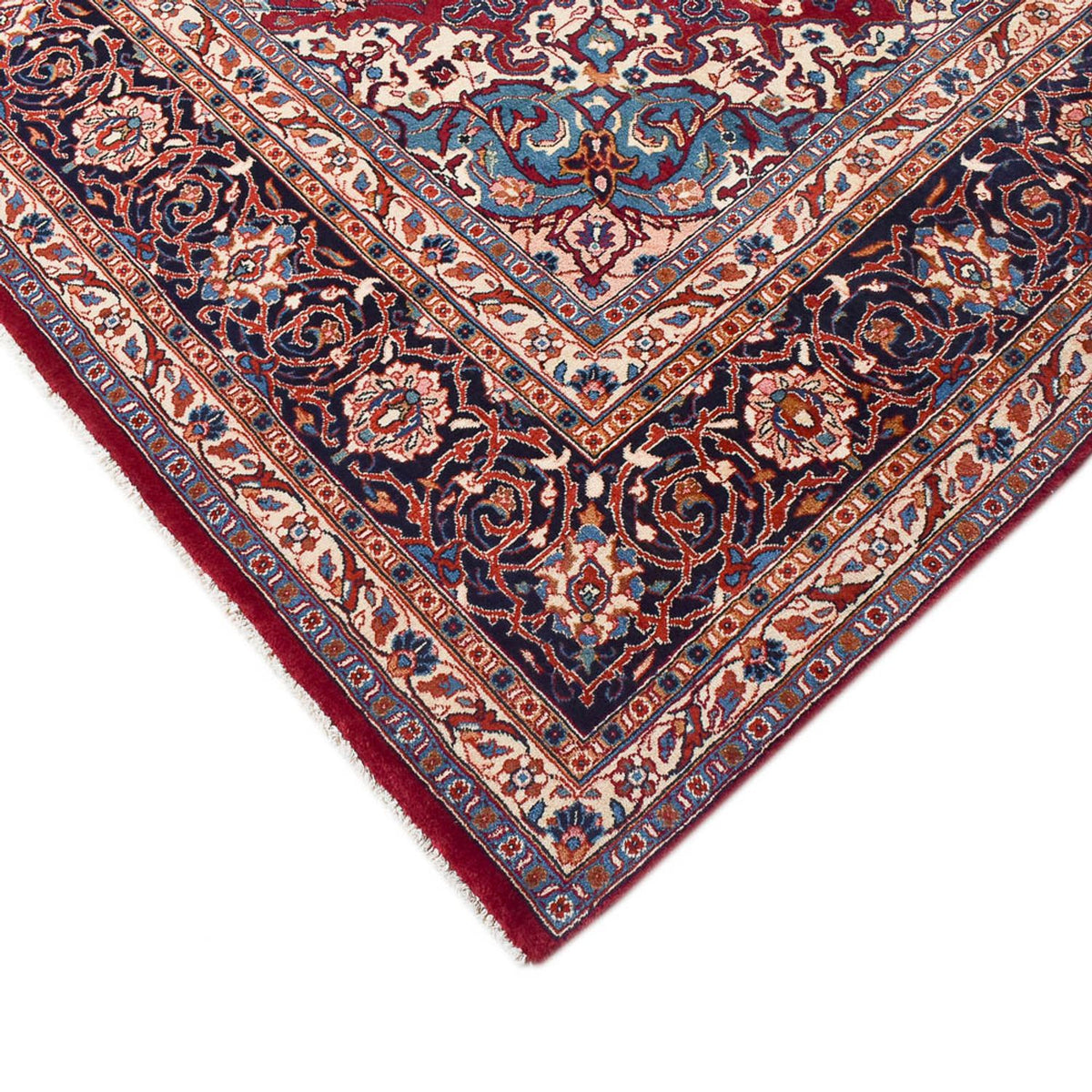 Alfombra persa - Keshan - 340 x 245 cm - rojo oscuro