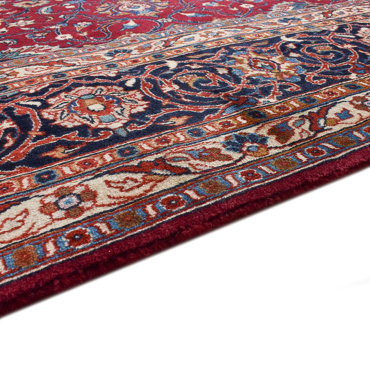 Alfombra persa - Keshan - 340 x 245 cm - rojo oscuro