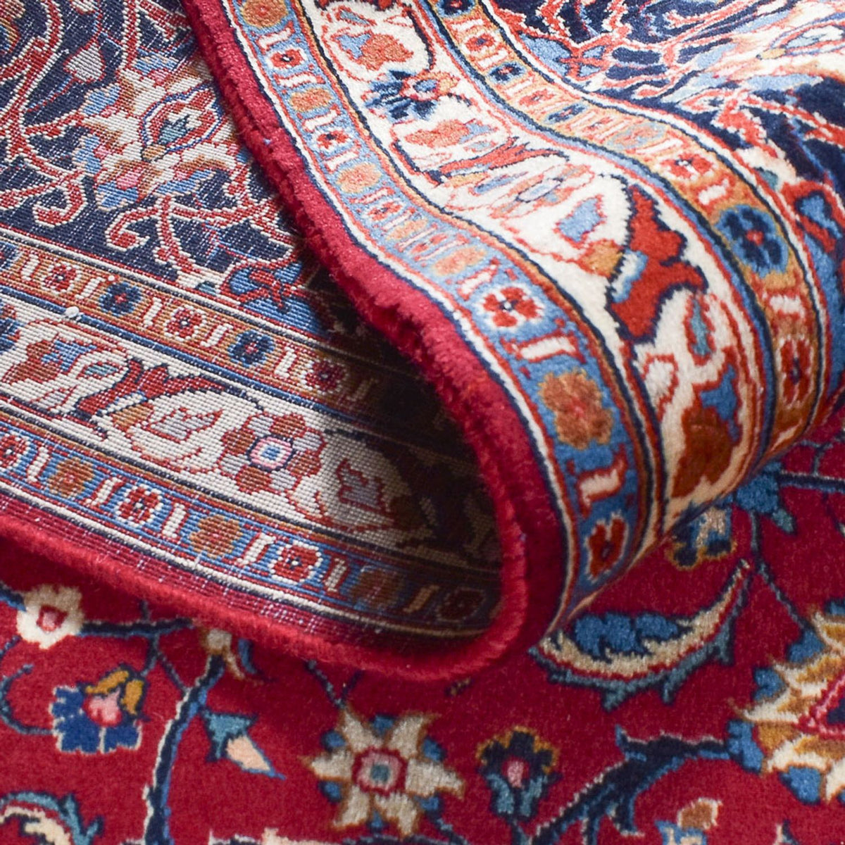 Alfombra persa - Keshan - 340 x 245 cm - rojo oscuro