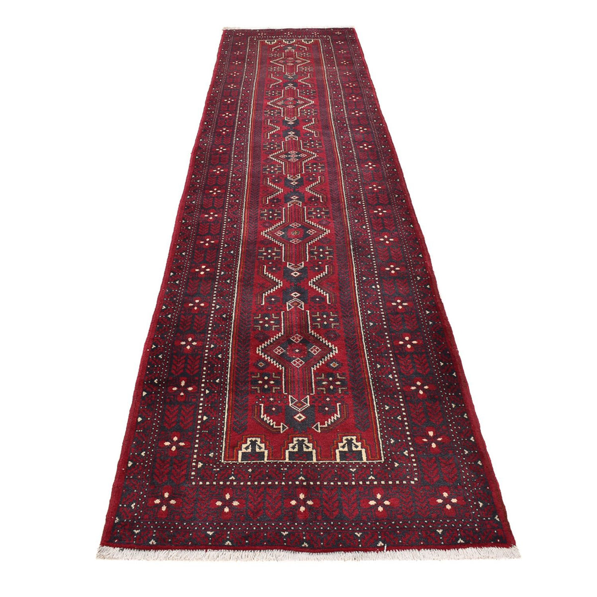 Alfombra de pasillo Alfombra Belutsch - 414 x 97 cm - rojo