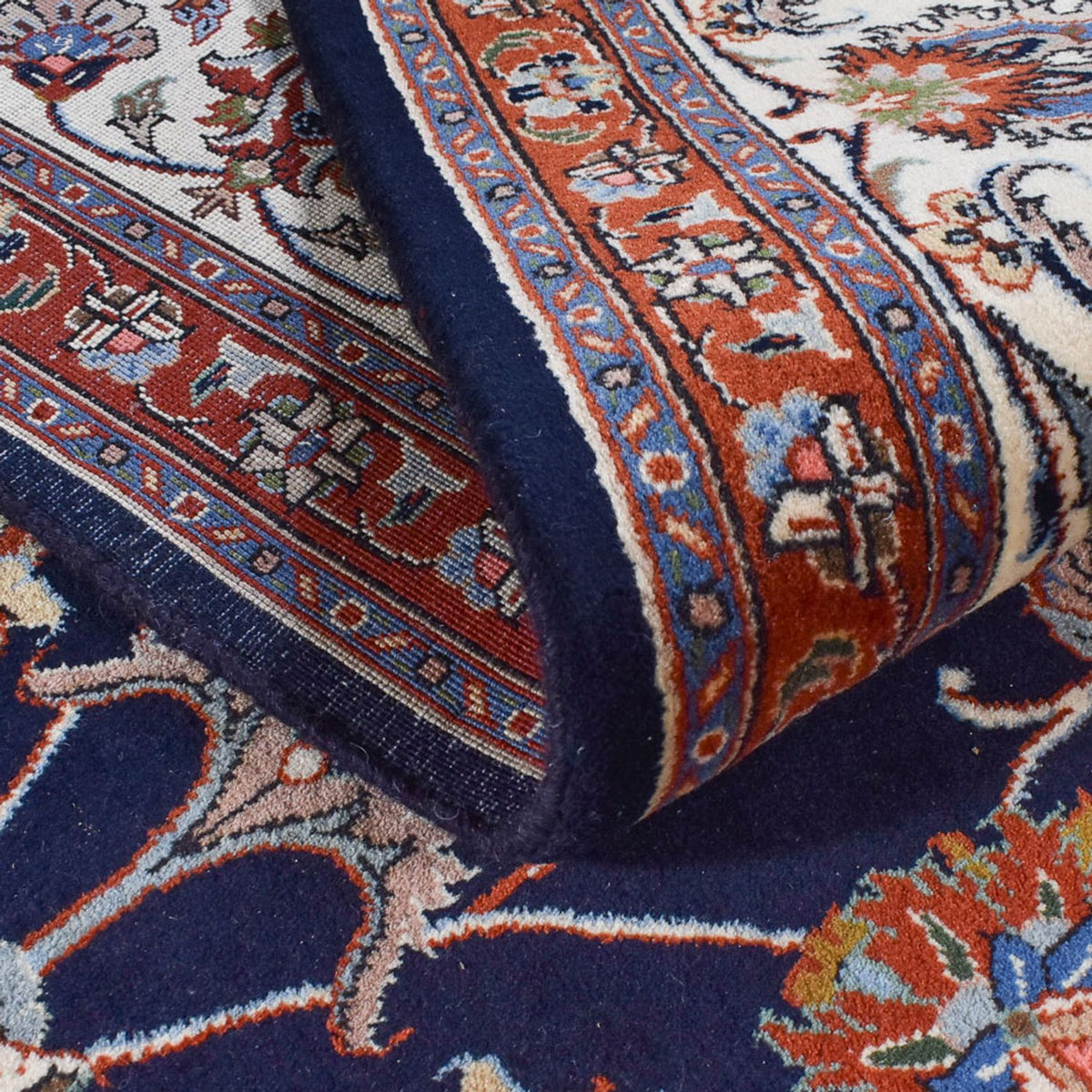 Alfombra persa - Clásica - Real - 342 x 243 cm - azul oscuro