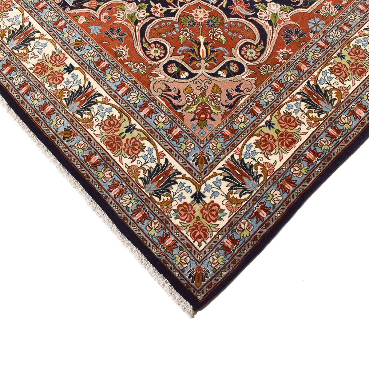 Alfombra persa - Bidjar - 304 x 200 cm - azul oscuro