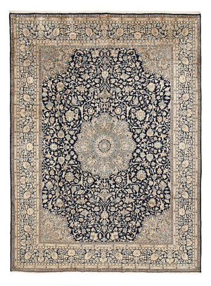 Alfombra persa - Real - 402 x 285 cm - azul oscuro