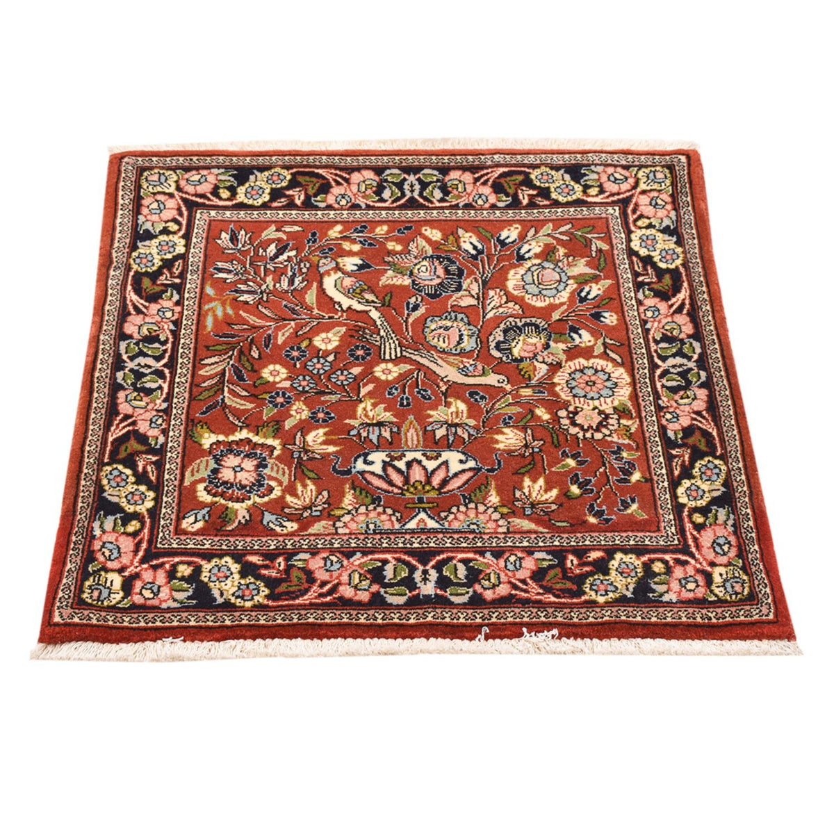 Alfombra persa - Ghom cuadrado  - 74 x 73 cm - multicolor