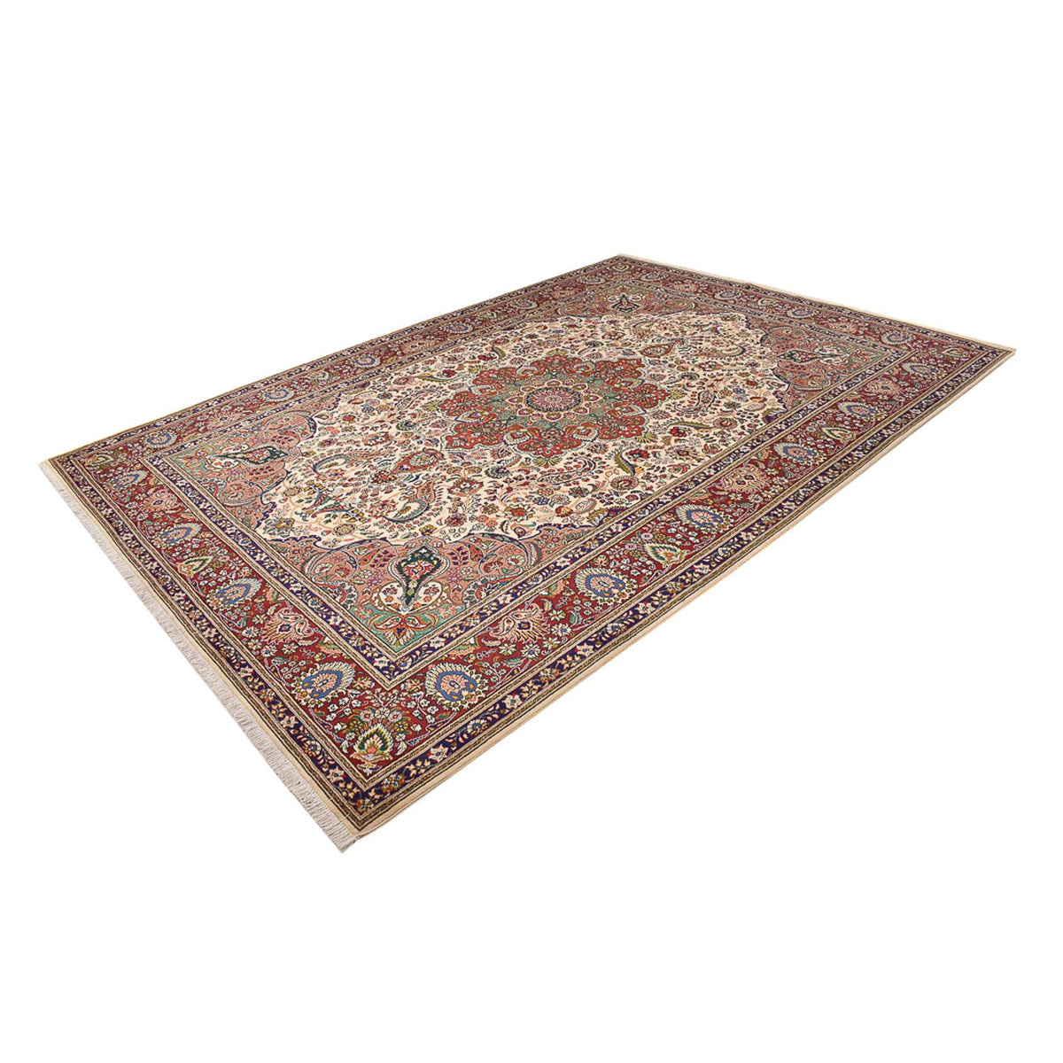 Alfombra Persa - Tabriz - Real - 367 x 252 cm - beige