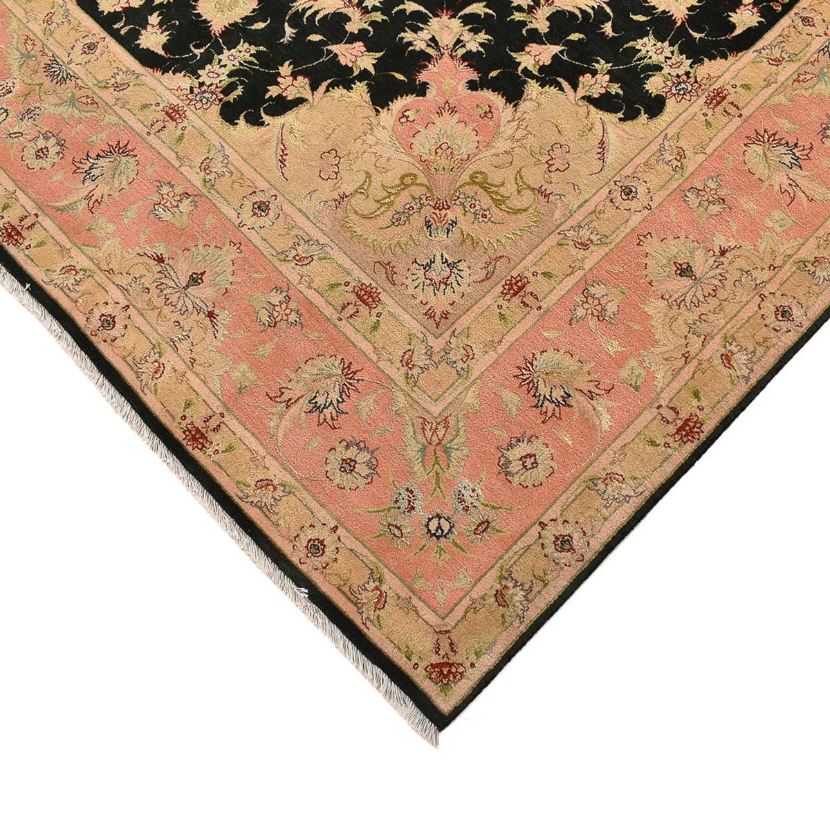 Alfombra Persa - Tabriz - Real cuadrado  - 202 x 196 cm - azul oscuro