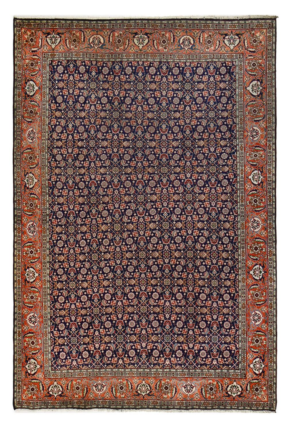 Alfombra persa - Tabriz - 289 x 198 cm - azul oscuro