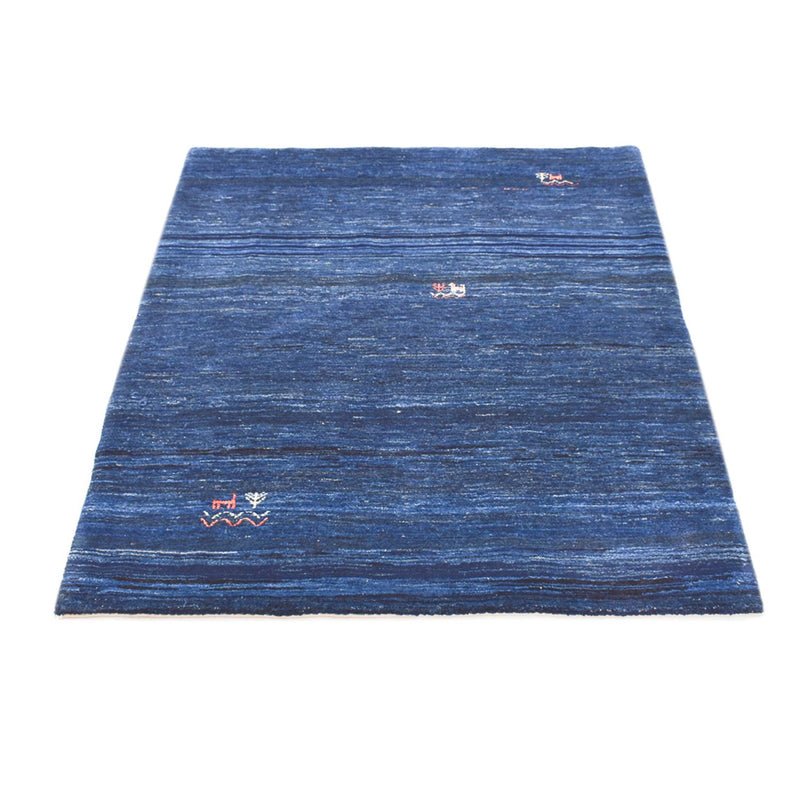 Alfombra Gabbeh - Loribaft Persa - 143 x 119 cm - azul oscuro