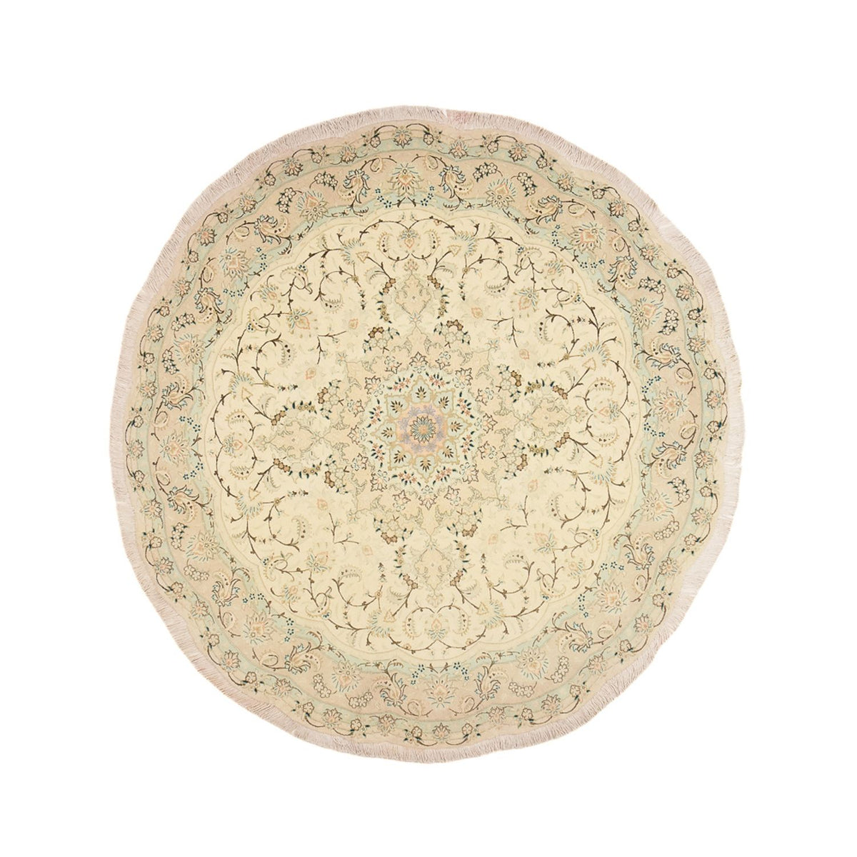 Alfombra Persa - Tabriz - Prima redondo  - 200 x 200 cm - arena
