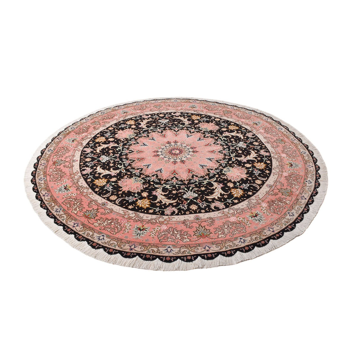 Alfombra Persa - Tabriz - Prima redondo  - 250 x 250 cm - azul oscuro