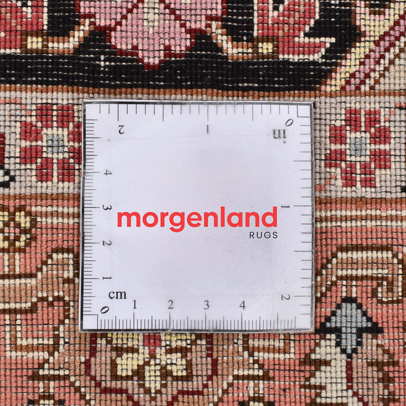 Alfombra de pasillo Alfombra Persa - Tabriz - Real - 352 x 90 cm - rojo claro