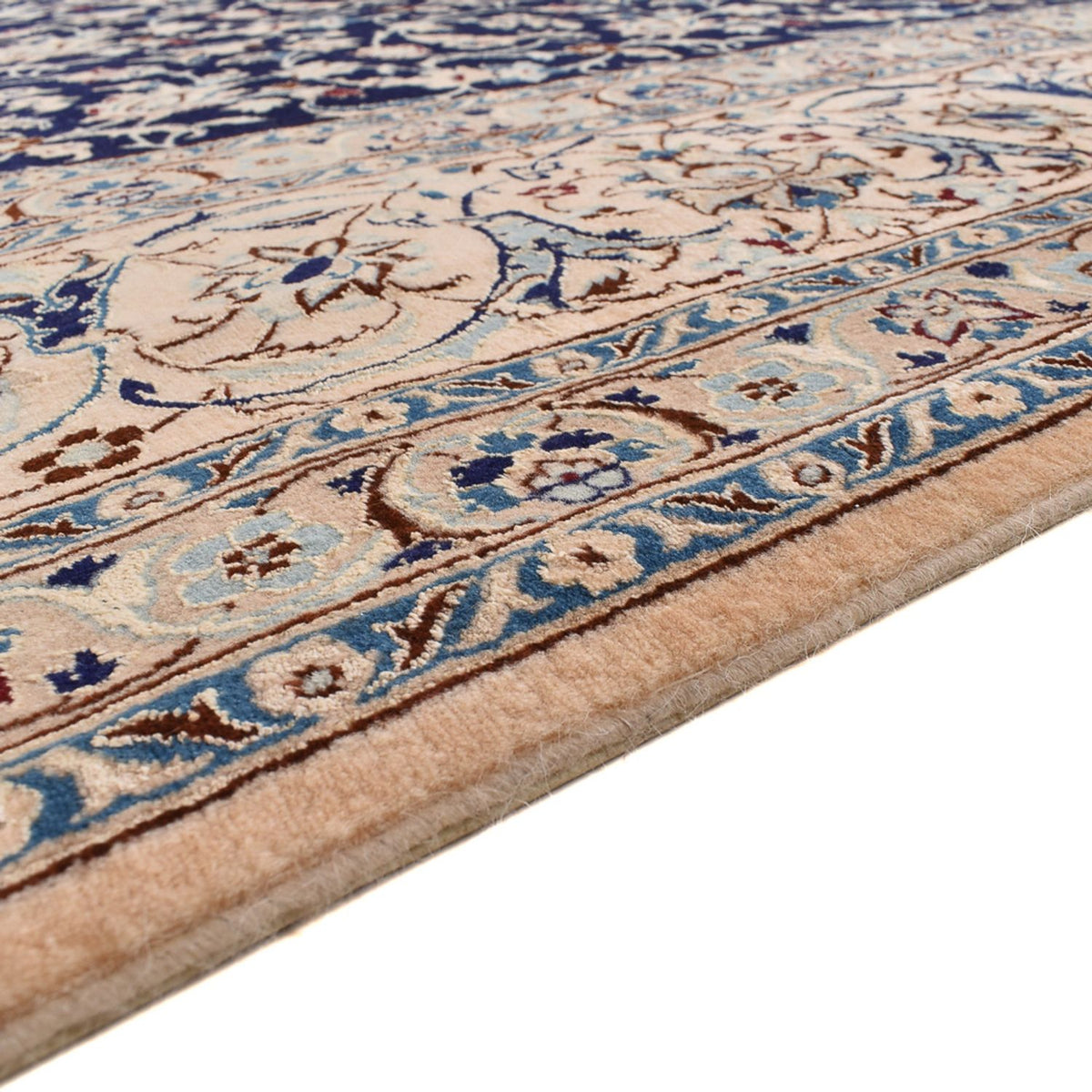 Alfombra Persa - Nain - Prima - 351 x 253 cm - azul oscuro