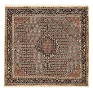 Alfombra Persa - Tabriz - Real cuadrado  - 202 x 200 cm - marrón
