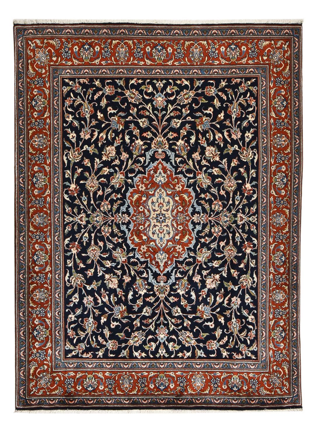 Alfombra persa - Clásica - 265 x 201 cm - azul oscuro