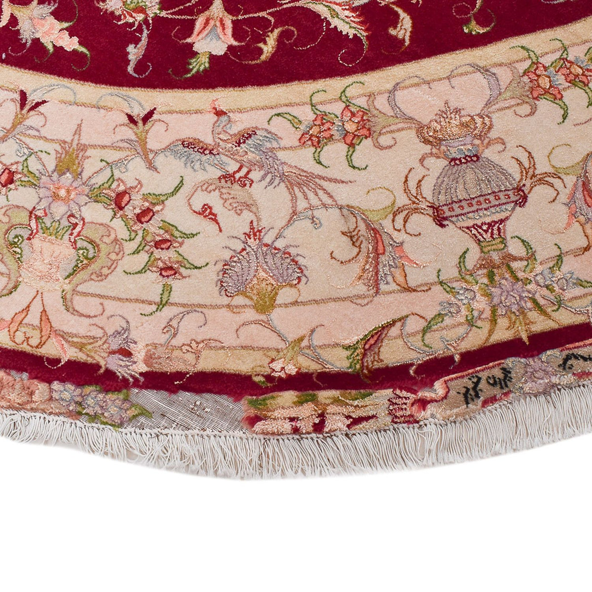 Alfombra Persa - Tabriz - Real redondo  - 245 x 245 cm - rojo