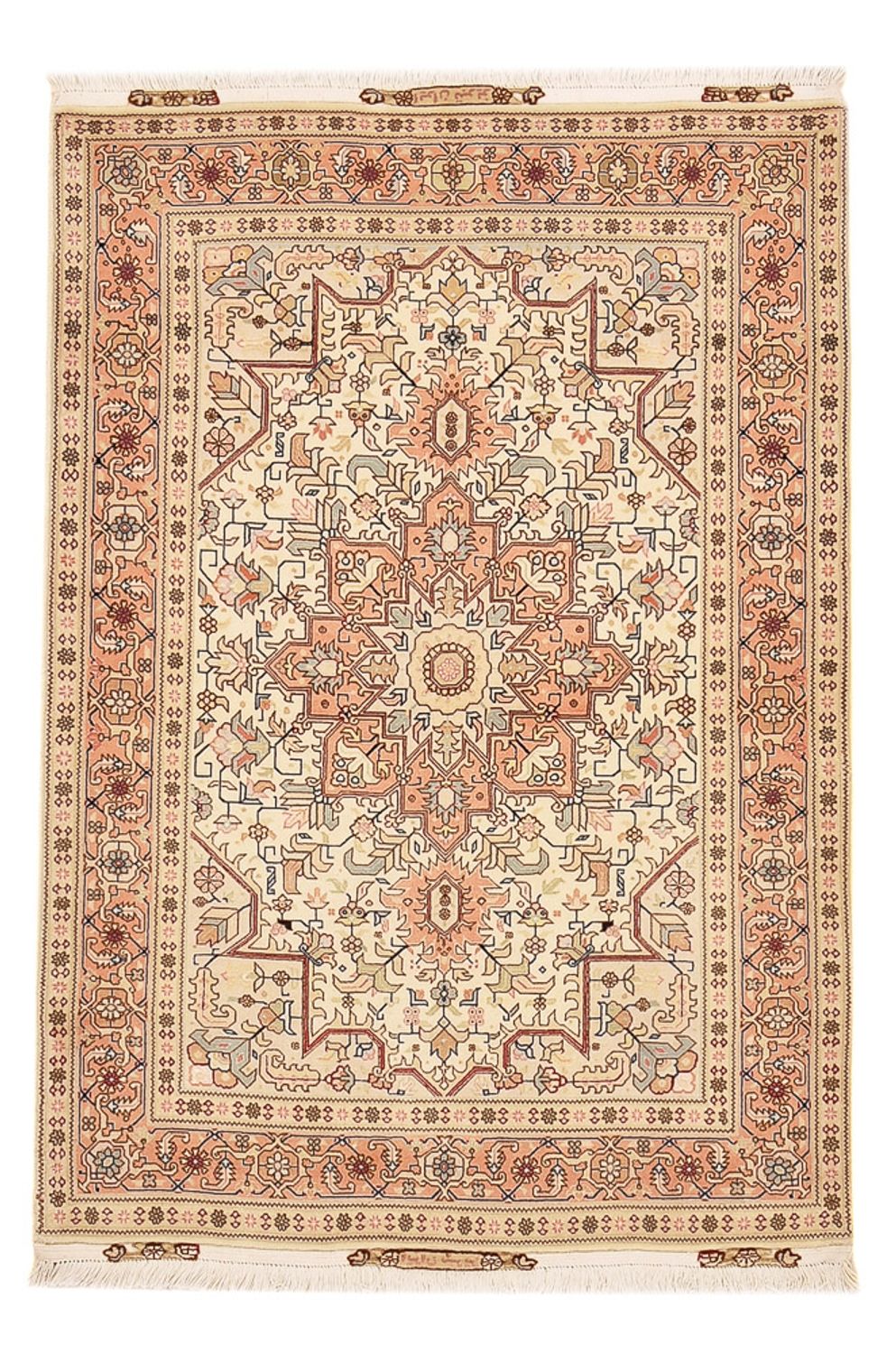 Alfombra Persa - Tabriz - Real - 151 x 106 cm - beige claro
