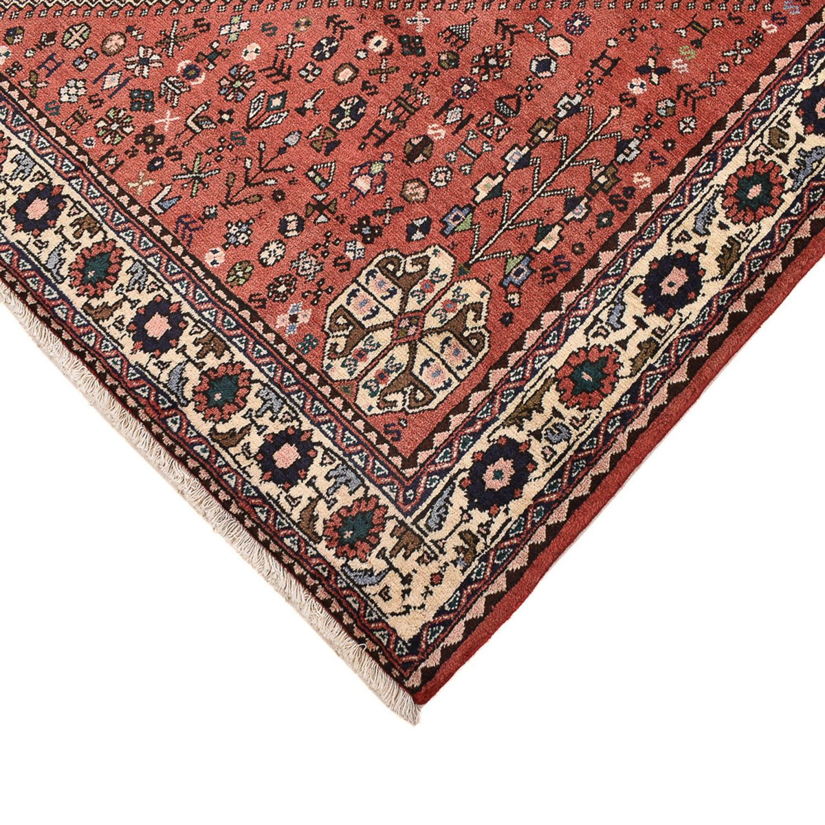 Alfombra persa - Nómada cuadrado  - 203 x 196 cm - rojo claro