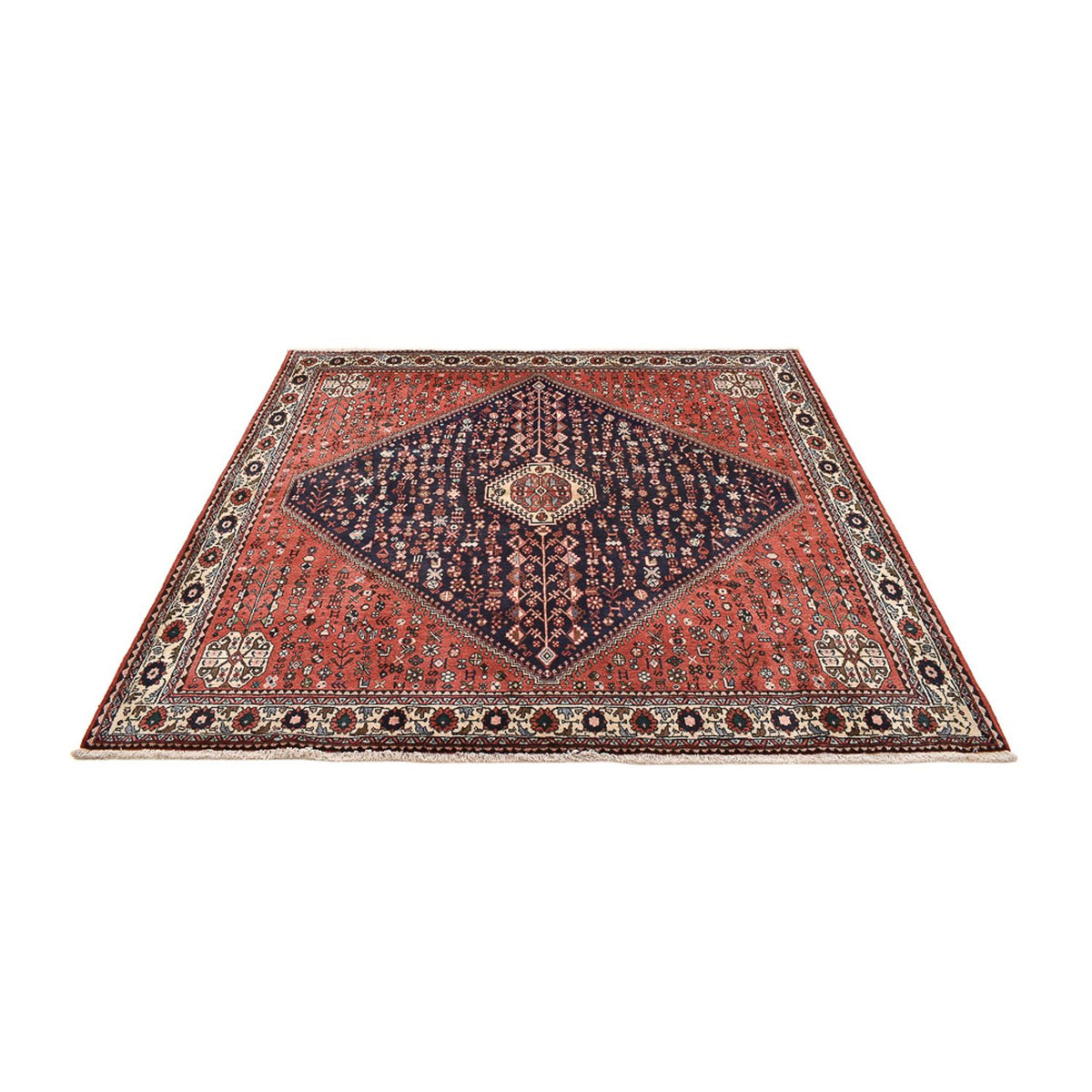 Alfombra persa - Nómada cuadrado  - 203 x 196 cm - rojo claro