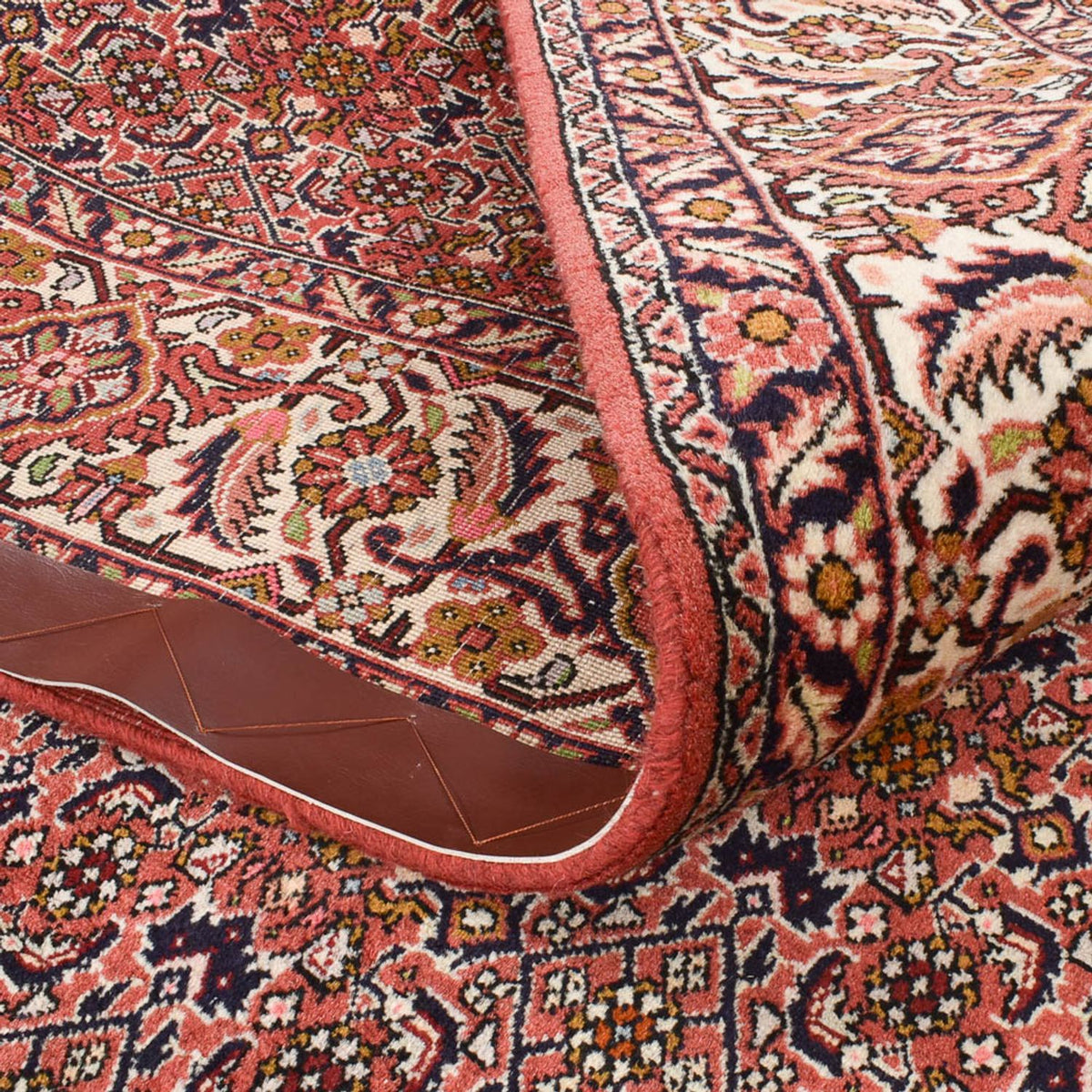 Alfombra de pasillo Alfombra persa - Bidjar - 398 x 200 cm - óxido