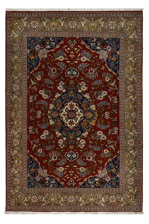Alfombra persa - Real - 285 x 198 cm - rojo oscuro