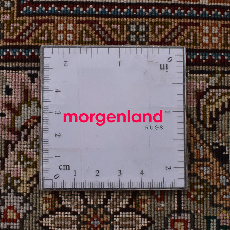 Alfombra Persa - Tabriz - Real - 250 x 202 cm - marrón oscuro