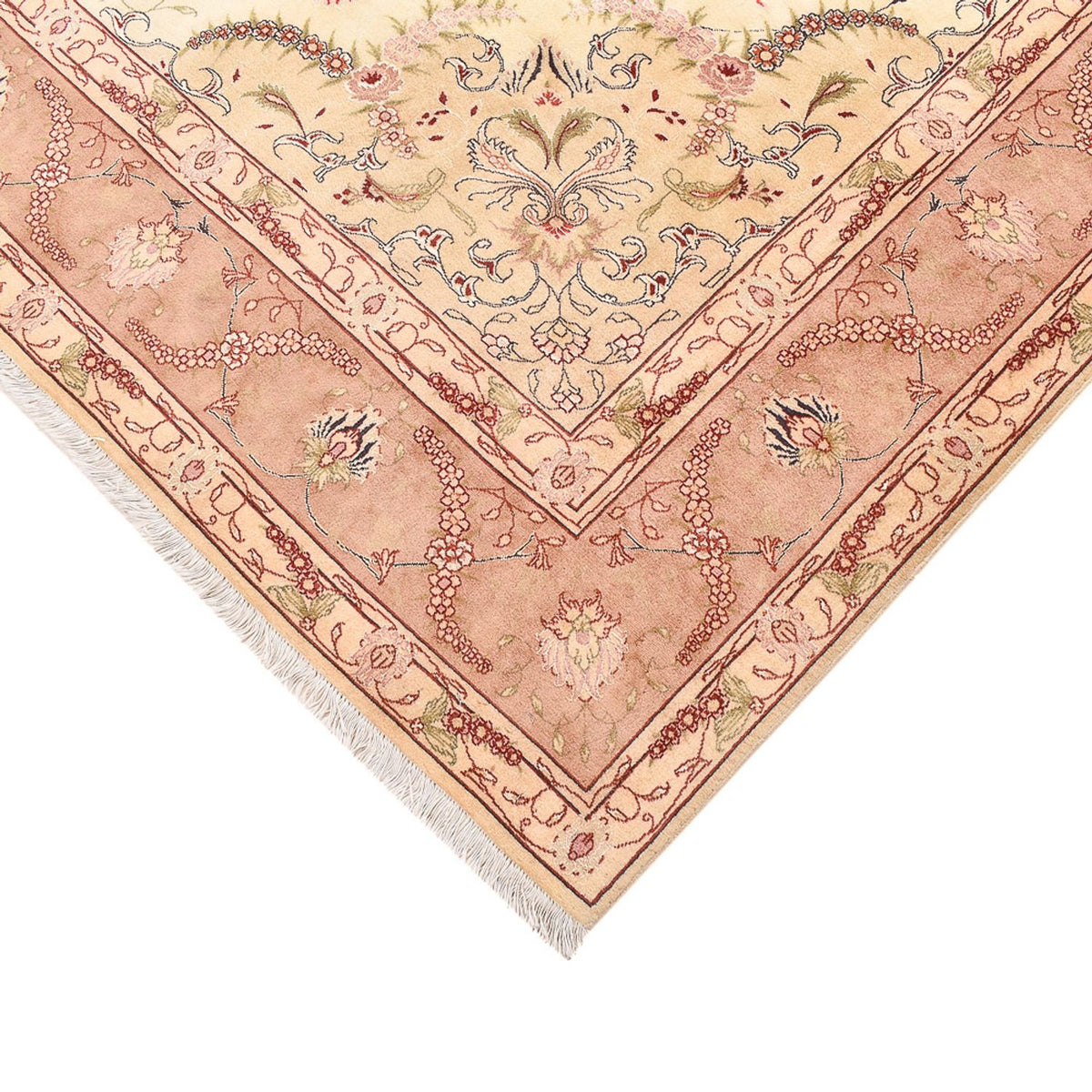 Alfombra Persa - Tabriz - Real - 300 x 200 cm - beige claro