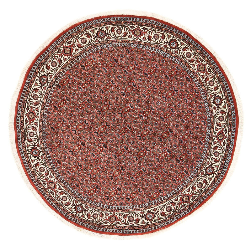Alfombra persa - Bidjar redondo  - 155 x 155 cm - rojo claro