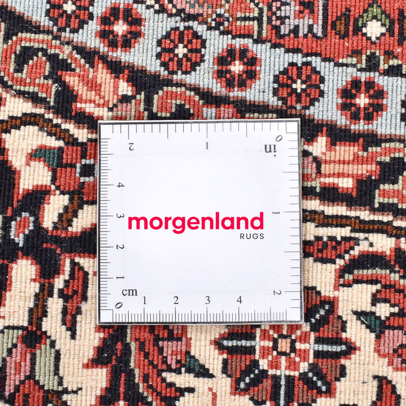 Alfombra persa - Bidjar redondo  - 155 x 155 cm - rojo claro