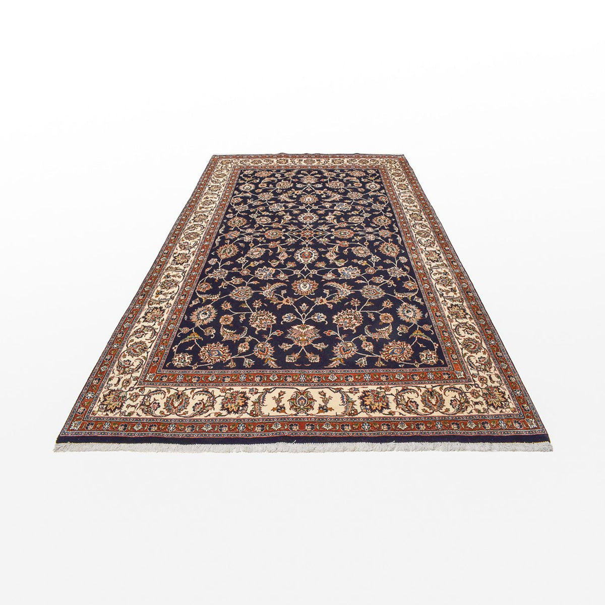 Alfombra persa - Clásica - 310 x 195 cm - azul oscuro