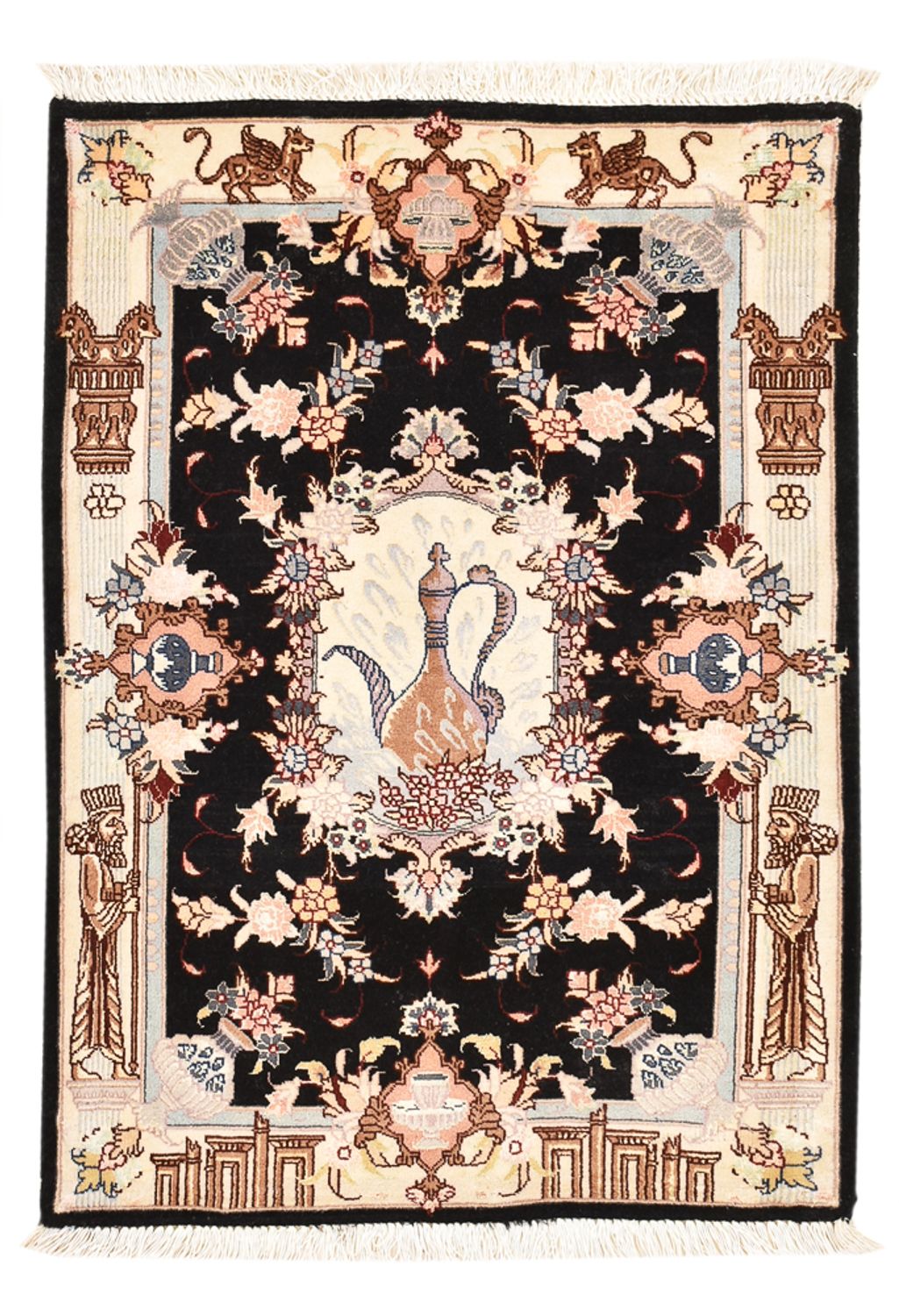 Alfombra Persa - Tabriz - Real - 90 x 60 cm - multicolor